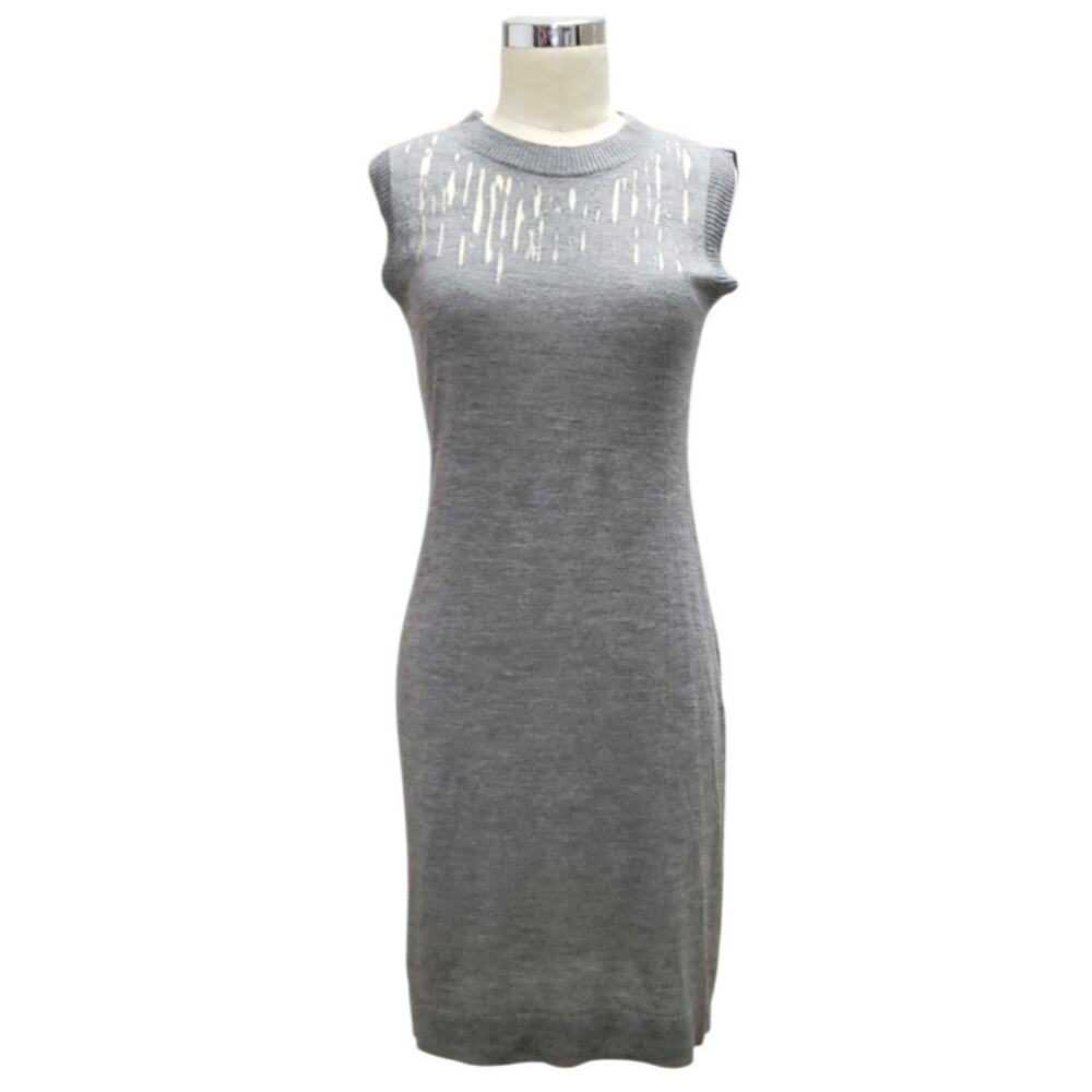 Susana Monaco Wool Cutout Bodycon Mini Dress Gray M NYE Holiday New Years Eve